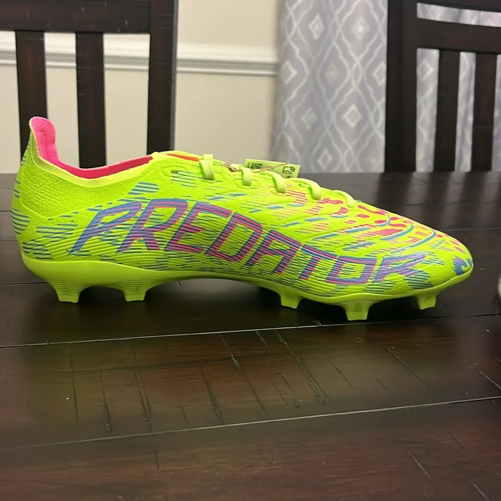 Adidas Predator League FG MG Soccer Cleats Shoes Lucid Lemon JH6471 Mens Size 12